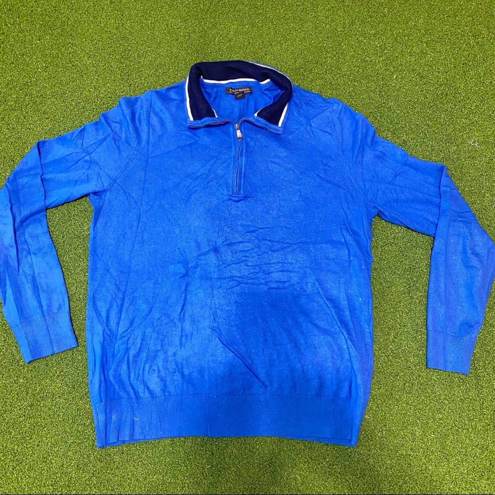 Banana Republic Medium Blue 1/4 Zip Up Sweater